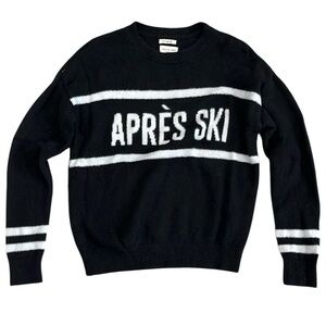 Thread‎ & Supply Apres Ski Black Pullover Sweater Midnight White Women’s XS